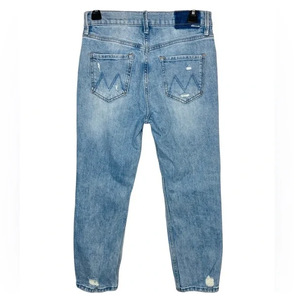 Mother The Dazzler Shift Not Rough Enough Insider Crop Step Fray Size 28 Blue - Picture 5 of 11